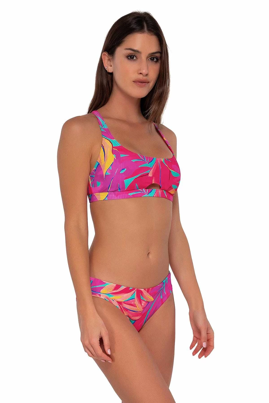 Alpine Butterfly Swim Women's Sunsets Oasis Sandbar Ribbed Bralette Top