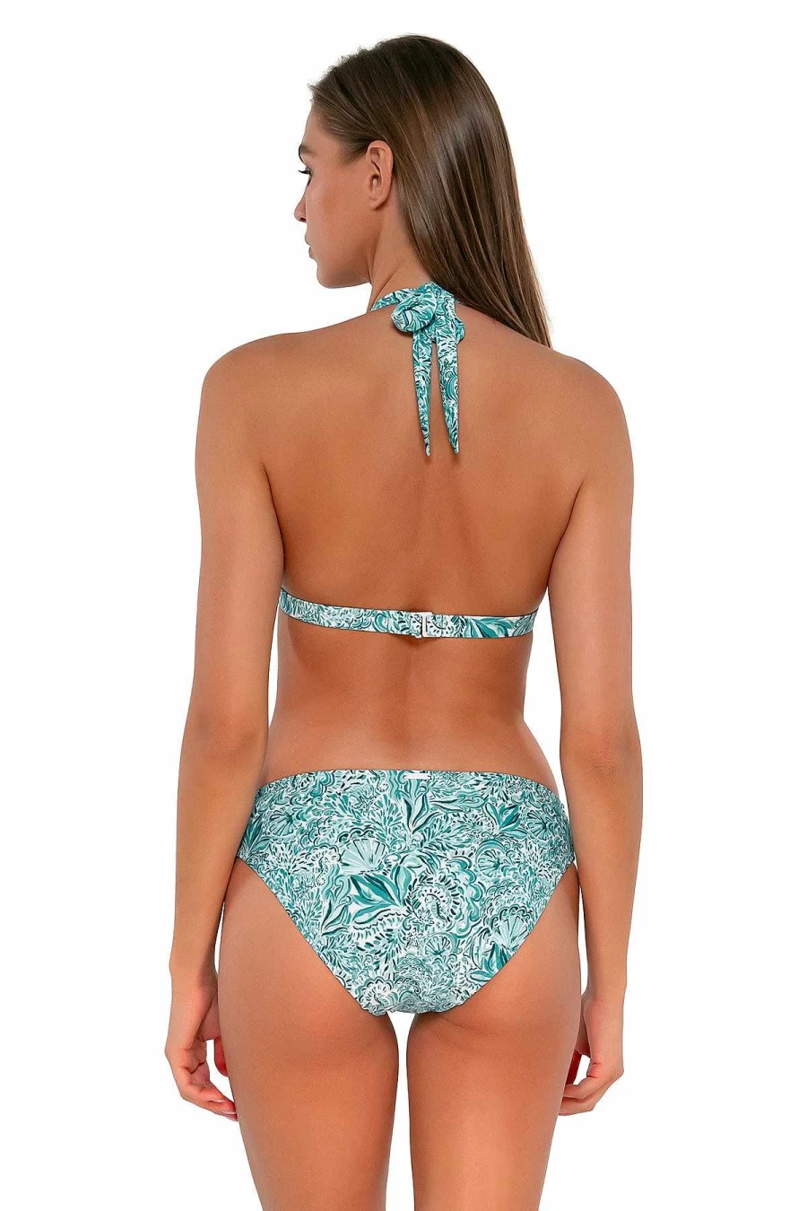 "Alpine Butterfly Swim Women's Sunsets By The Sea High-Waisted Hipster Bikini Bottom"