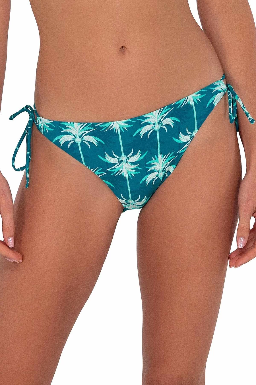 Alpine Butterfly Swim Women's Everlee Tie Side Bottom - Sunset Palm Beach Print Bikini