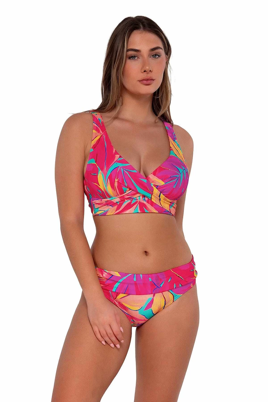 Alpine Butterfly Swim Women's Sunsets Oasis Sandbar Ribbed Elsie Top