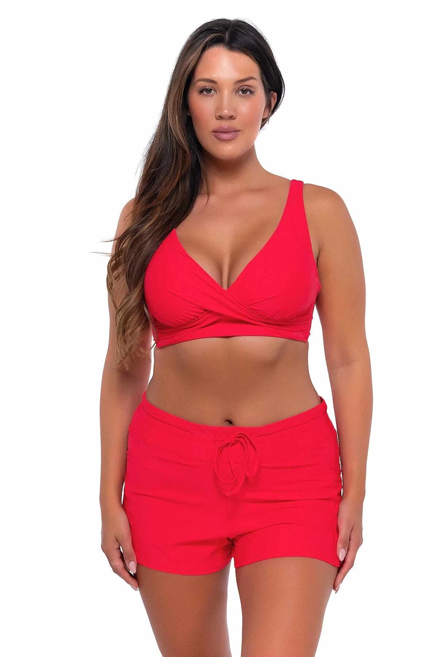 "Alpine Butterfly Swim Women's Sunsets Geranium Elsie Top"