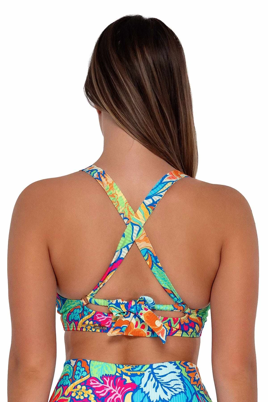 Alpine Butterfly Swim Women's Sunsets Fiji Sandbar Ribbed Vienna V-Wire Bikini Top