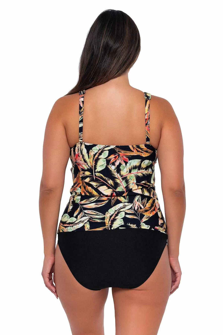 Alpine Butterfly Swim Women's Retro Sunset Escape Emerson Tankini Top - Vintage Inspired Swimwear