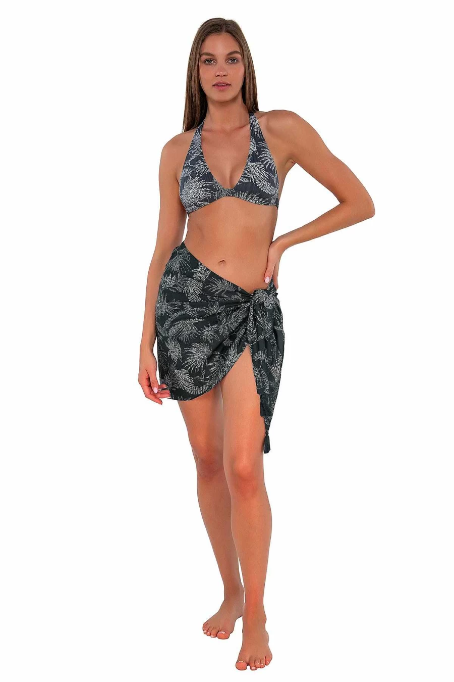 Alpine Butterfly Swim Women's Philomena Pareo - Tropical Sunset Print Beach Cover-Up