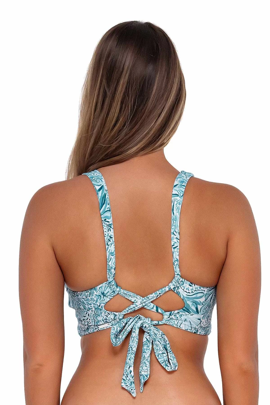 "Alpine Butterfly Swim Women's Elsie Top - Sunset By The Sea Print Beachwear"