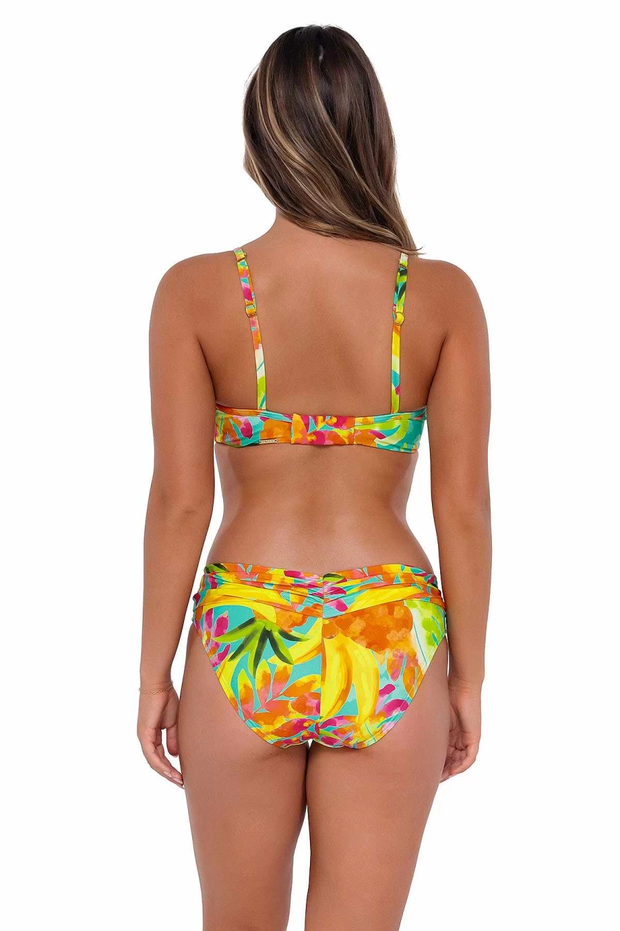 Alpine Butterfly Swim Women's Lush Luau Underwire Bikini Top - Tropical Sunset Print