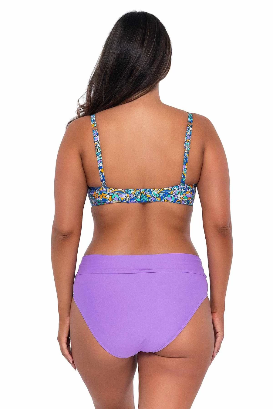Alpine Butterfly Swim Women's Sunsets Pansy Fields Underwire Crossroads Bikini Top