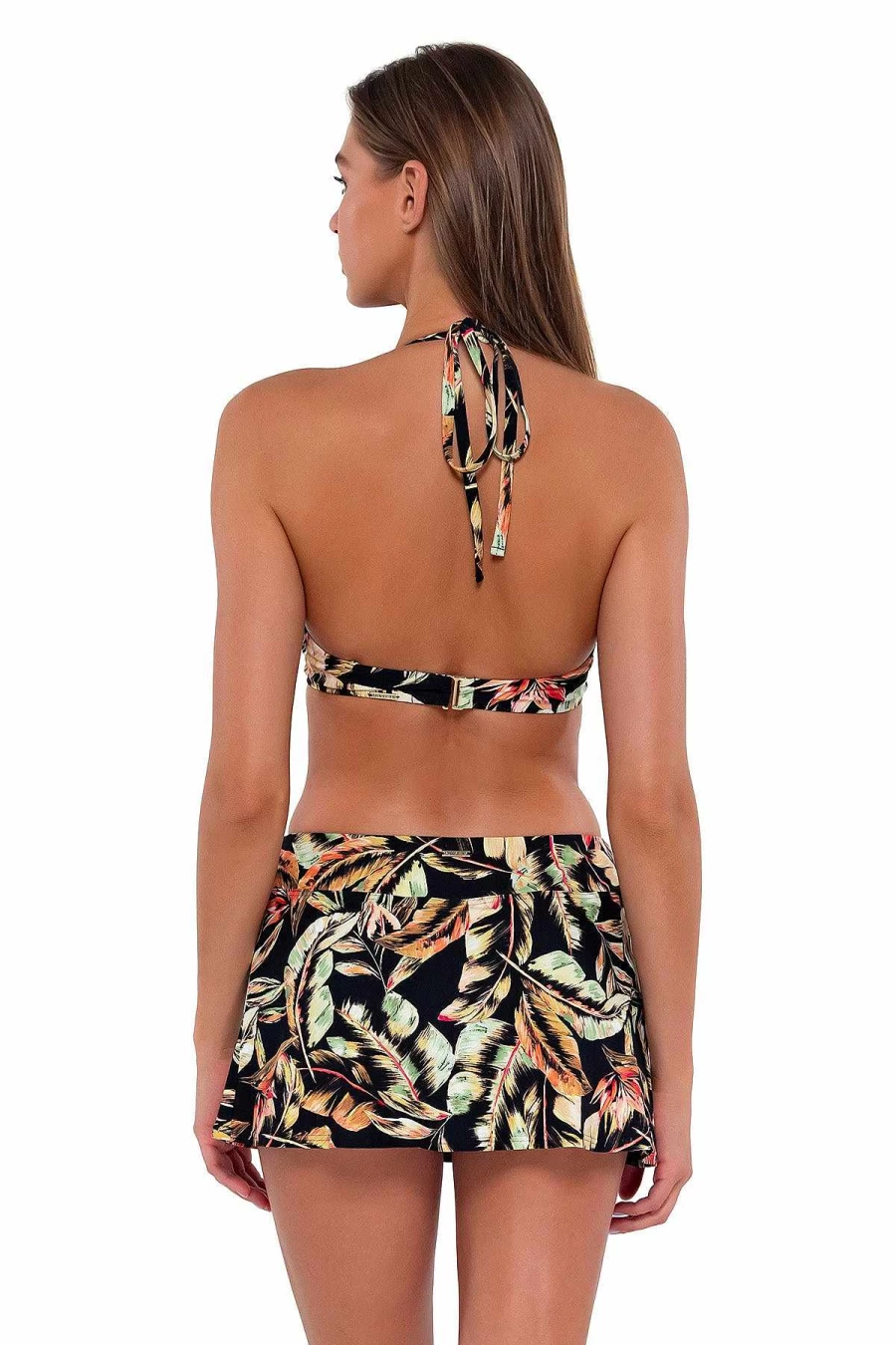 Alpine Butterfly Swim Women's Retro Sporty Swim Skirt for Sunset Beach Retreats