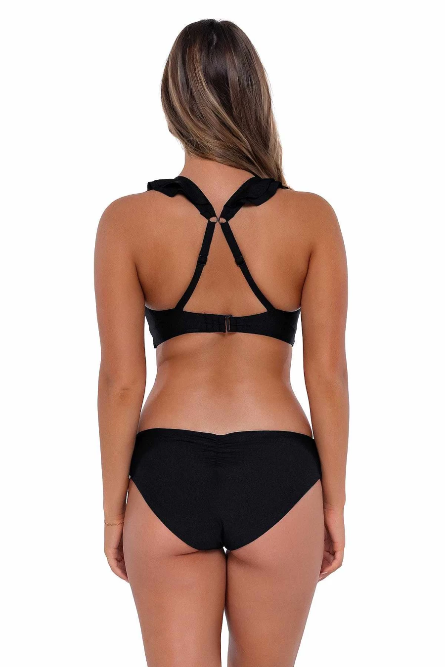 Alpine Butterfly Swim Women's Willa Wireless Top - Sunset Black Bikini