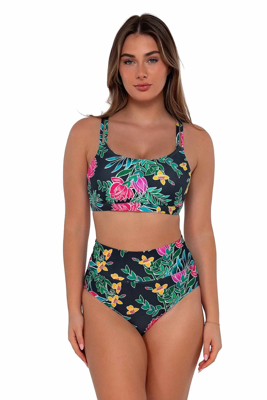 Alpine Butterfly Swim Women's Sunsets Twilight Blooms Taylor Bralette Top