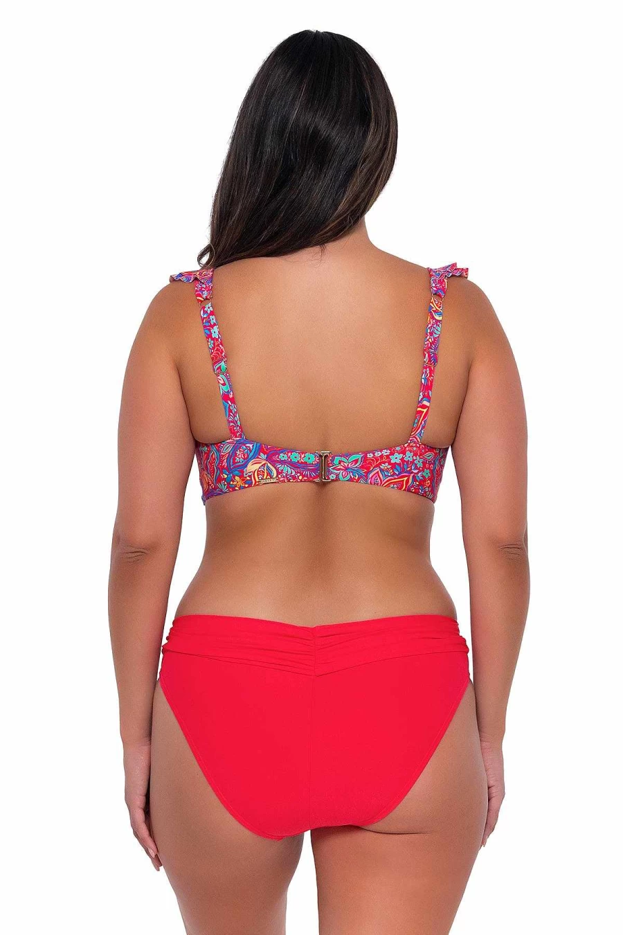 Alpine Butterfly Swim Women's Willa Wireless Paisley Print Sunset Rue Top