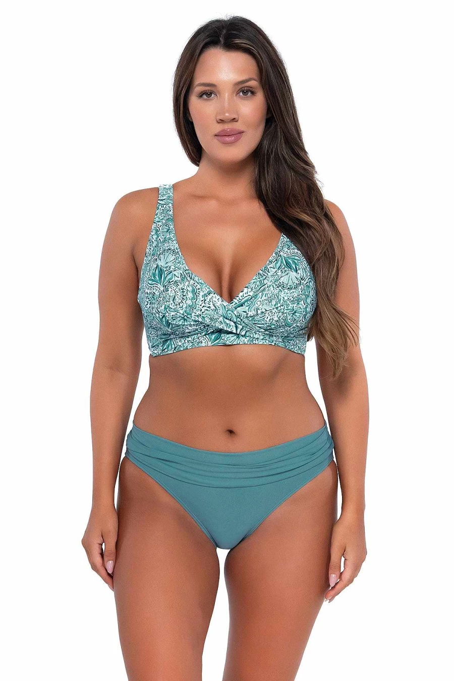 Alpine Butterfly Swim Women's Elsie Top - Sunset By The Sea Floral Beachwear