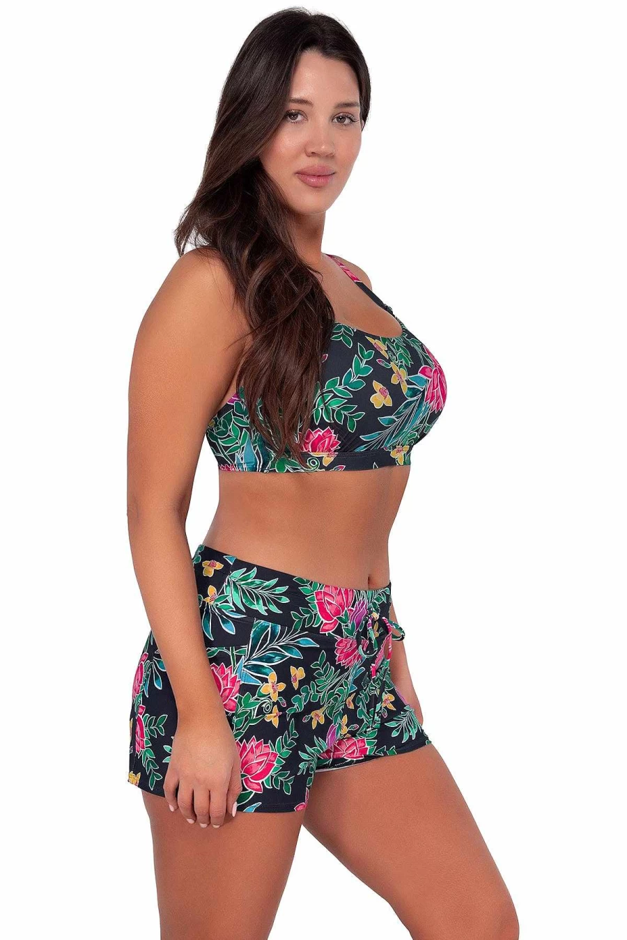 "Alpine Butterfly Swim Women's Sunsets Twilight Blooms Taylor Bralette Top - Floral Lace Bralette for Women"