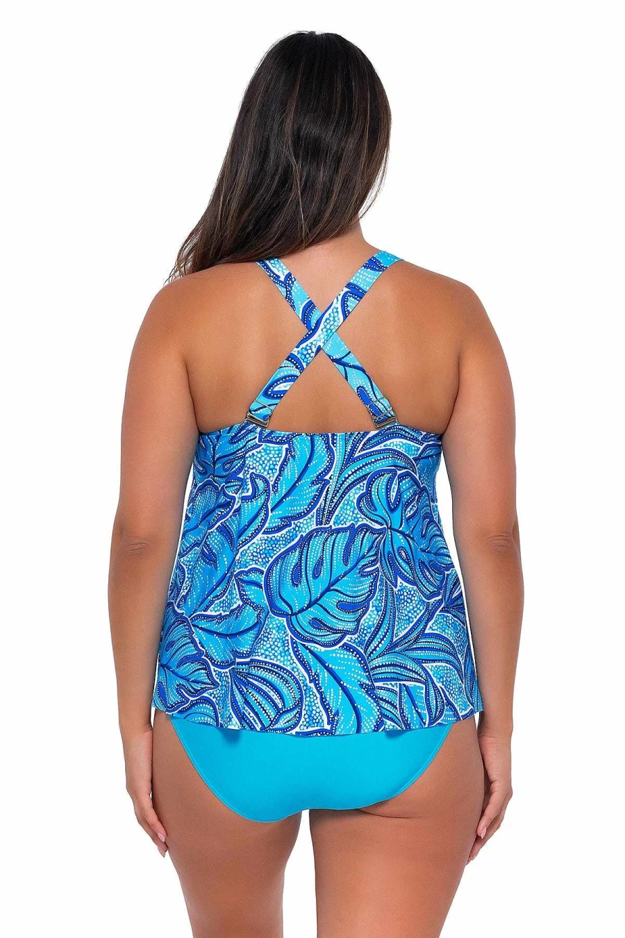 Alpine Butterfly Swim Women's Sadie Tankini Top - Sunset Escape Seaside Vista Print Swimwear
