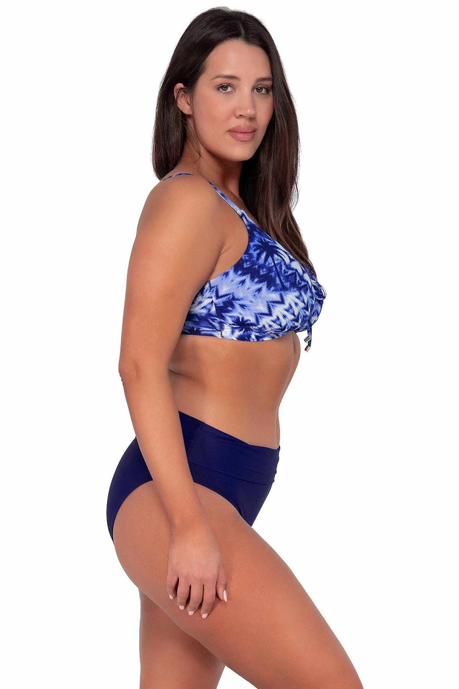 Alpine Butterfly Swim Women's Tulum Sunset Keyhole Top - Stylish Kauai Beachwear