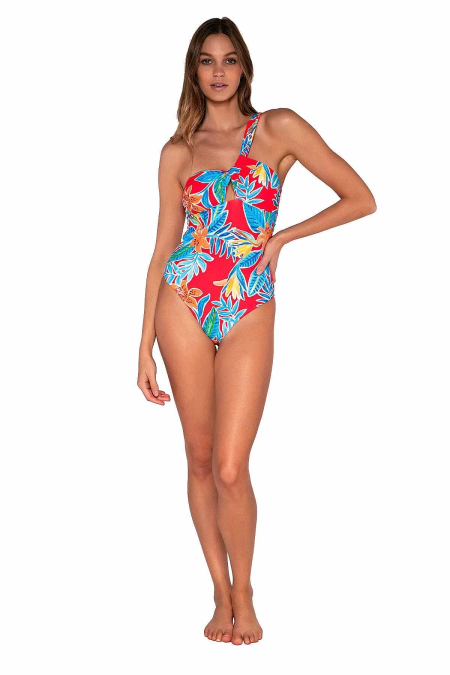Alpine Butterfly Swim Women's Tiger Lily Ginger Sunset One Piece Swimsuit