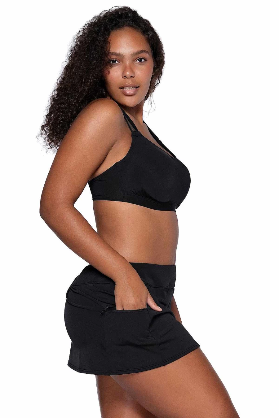 Alpine Butterfly Swim Women's Black Taylor Bralette Top - Sexy Sunset Lace Bralette for Women