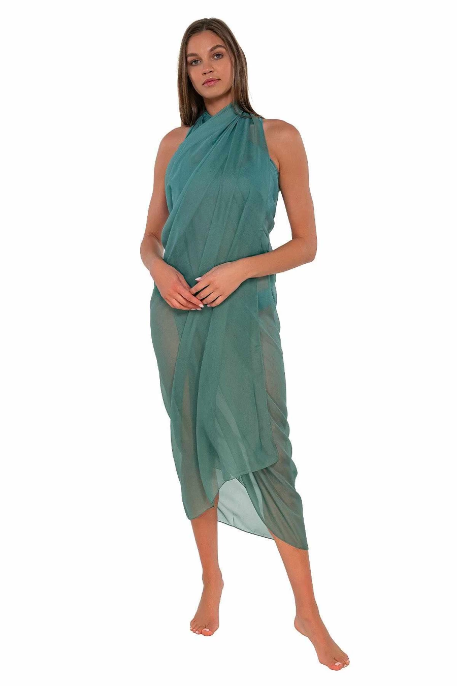"Alpine Butterfly Swim Women's Sunset Ocean Paradise Beach Pareo - Tropical Floral Wrap Skirt Sarong"