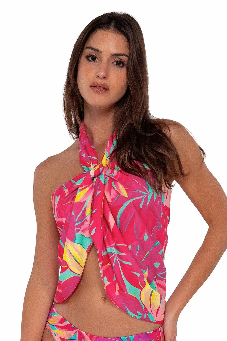 Alpine Butterfly Swim Women's Sunsets Oasis Philomena Pareo - Tropical Beach Cover-Up