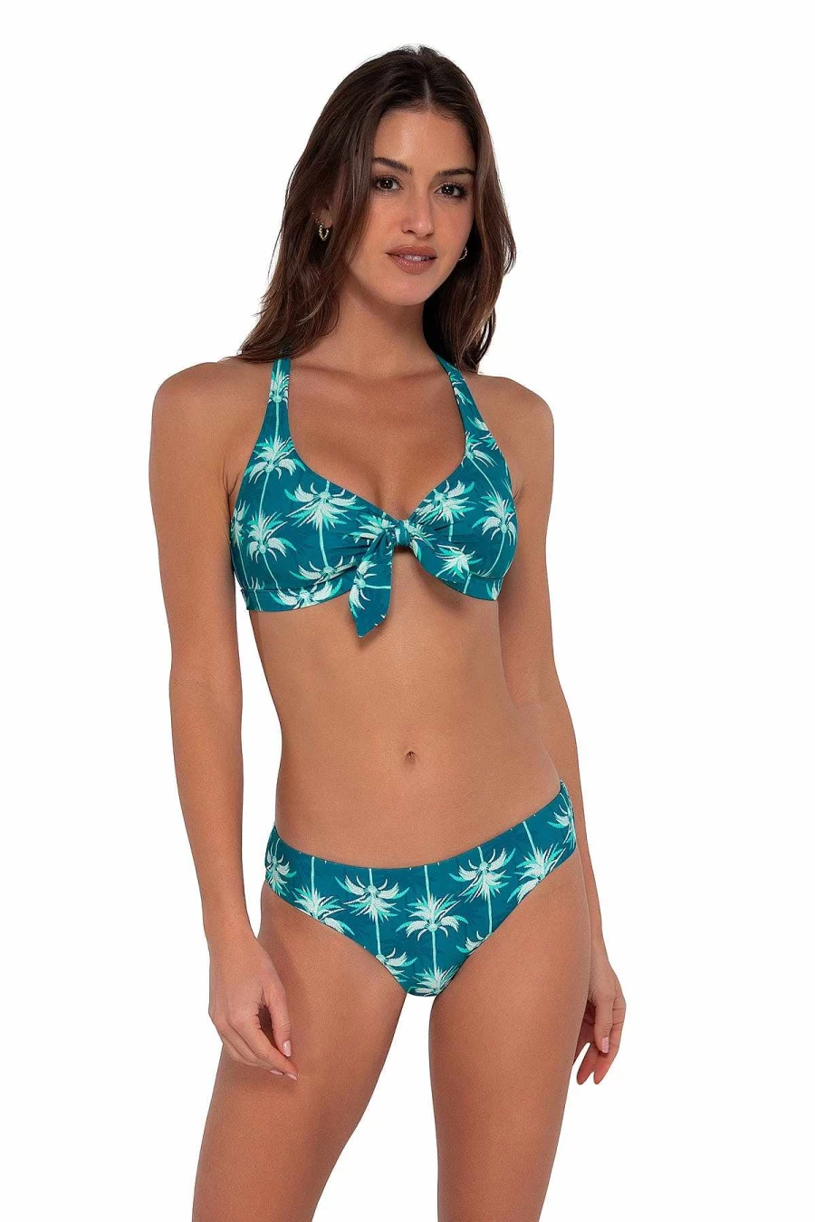 Alpine Butterfly Swim Women's Brandi Bralette Top - Sunset Palm Beach Style