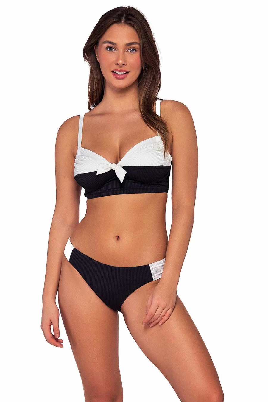 Alpine Butterfly Swim Women's Colette Bralette Top - Stylish Sunset Print Roll The Dice Design