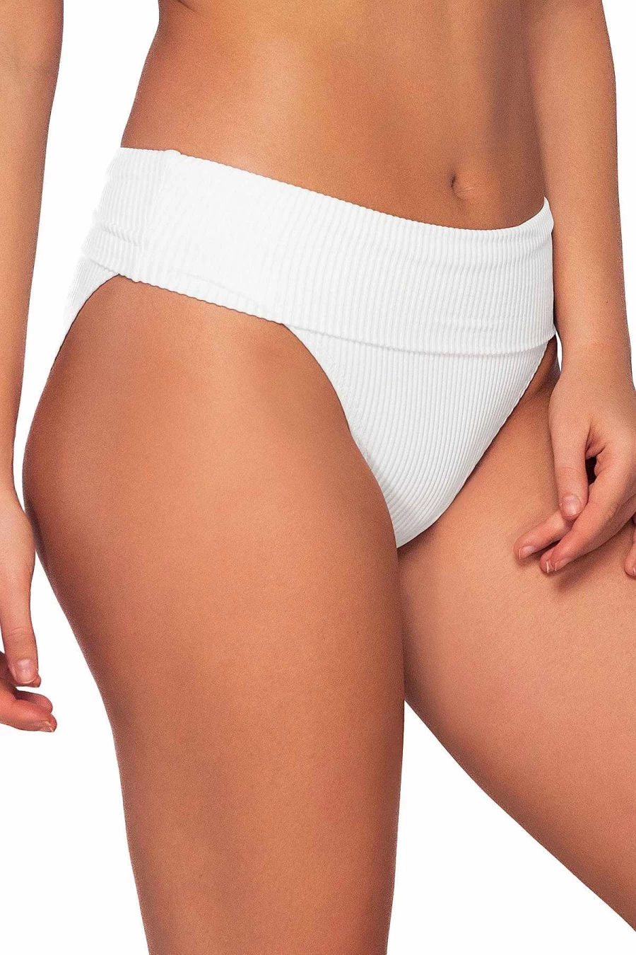 Alpine Butterfly Swim Women's High Waist Bikini Bottom - Paloma Hannah Sunset Print