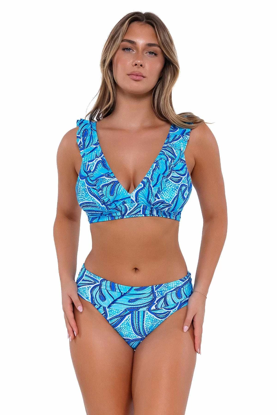 Alpine Butterfly Swim Women's Wireless Sunset Seaside Vista Willa Top