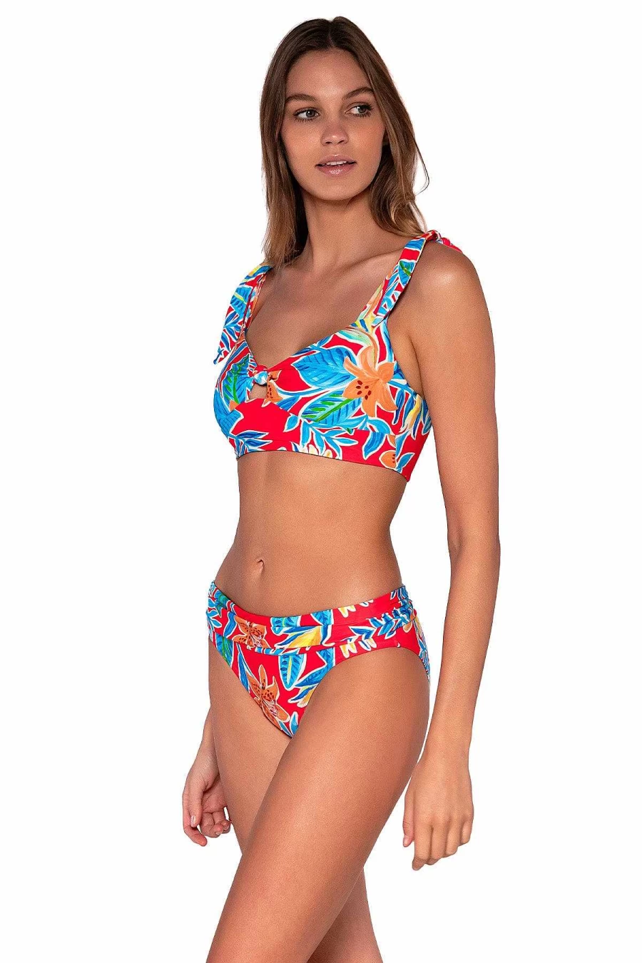 Alpine Butterfly Swim Women's Tiger Lily Sunset Print Top