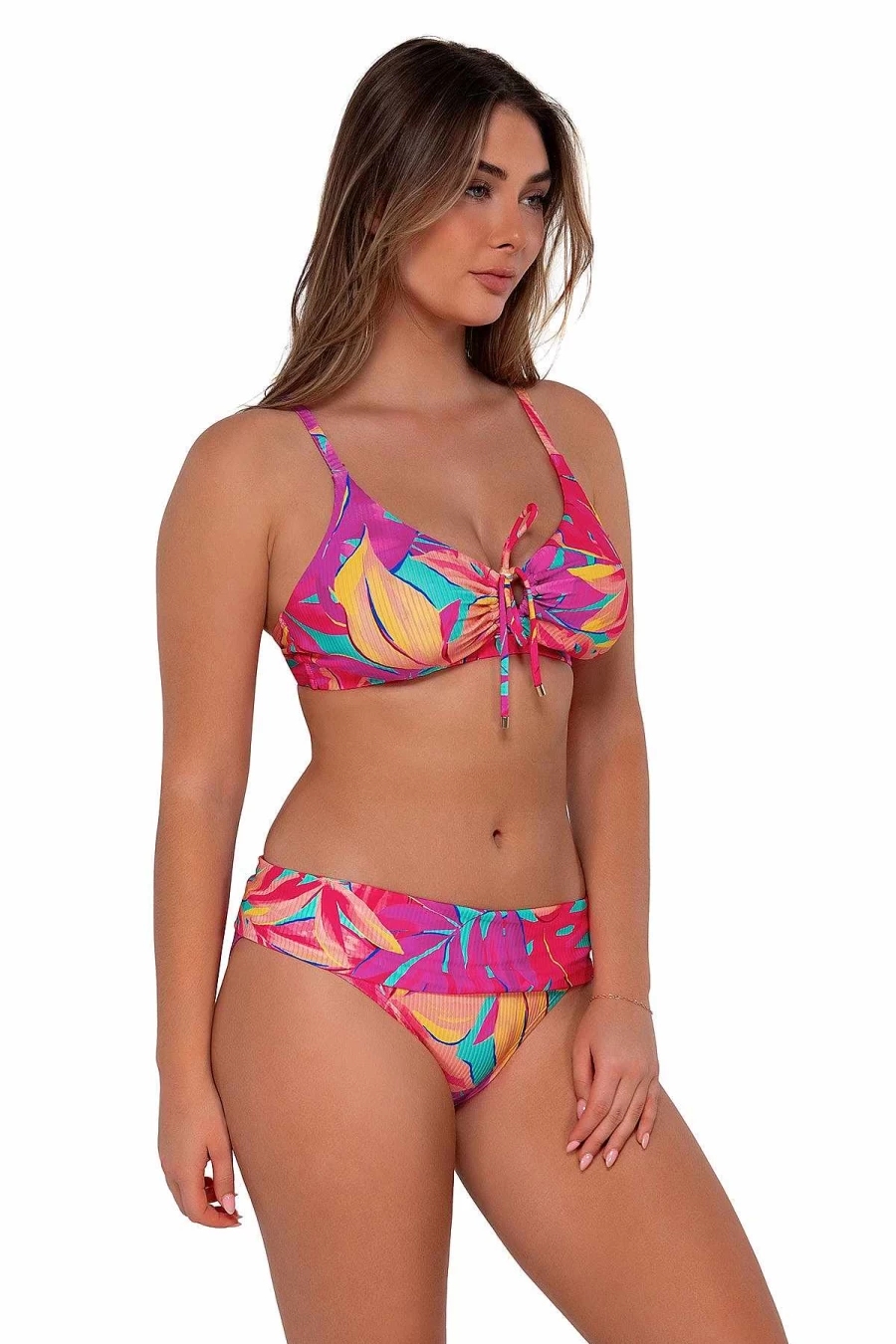 Alpine Butterfly Swim Women's Sunsets Oasis Sandbar Rib Kauai Keyhole Top Swimwear