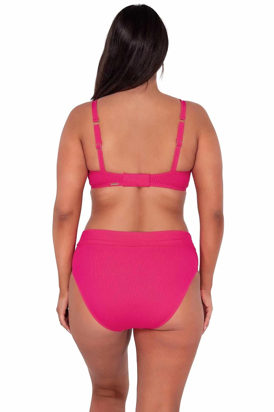 Alpine Butterfly Swim Women's Kauai Keyhole Sunsets Begonia Sandbar Rib Top