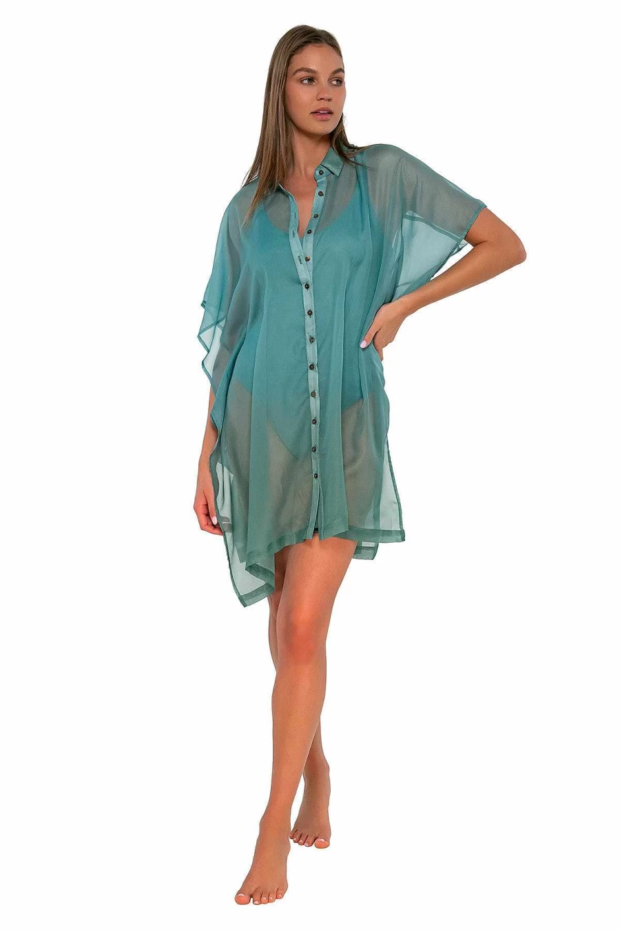 "Alpine Butterfly Swim Women's Sunsets Ocean Shore Tunic Top"