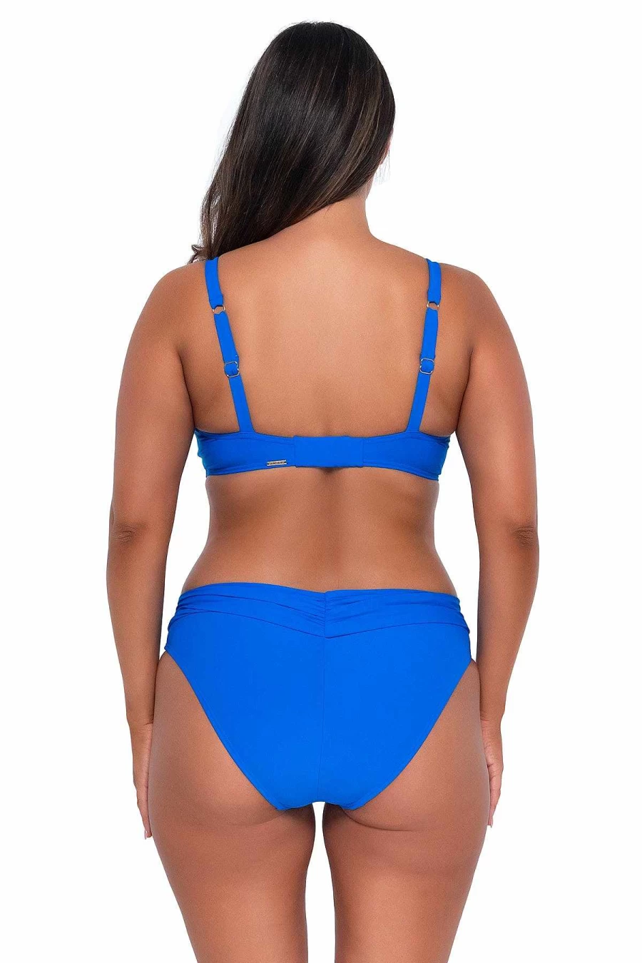 Alpine Butterfly Swim Women's Electric Blue Kauai Keyhole Top - Sunset Print Beachwear