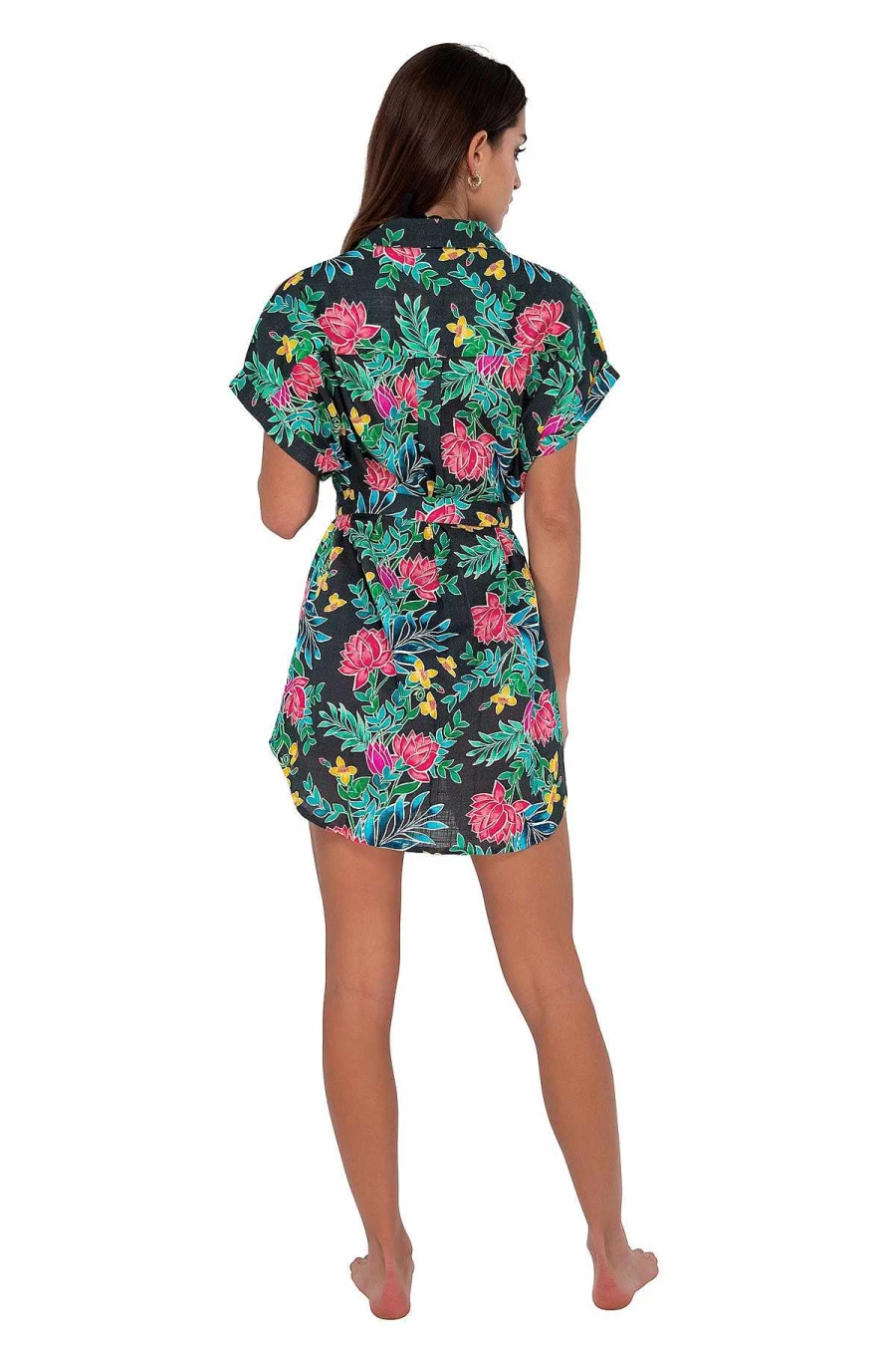 Alpine Butterfly Swim Women's Lucia Dress - Twilight Blooms Sunset Floral Summer Maxi Dress
