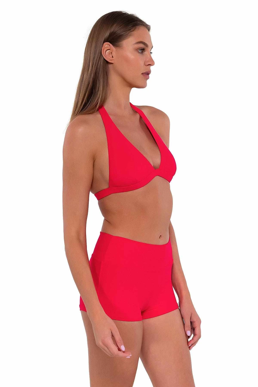 Alpine Butterfly Swim Women's Kinsley Geranium Sunset Print Swim Shorts