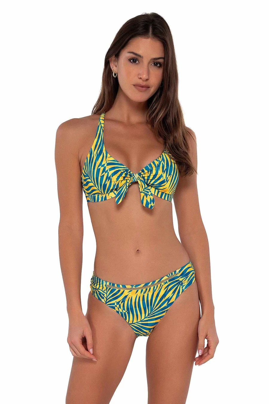 Alpine Butterfly Swim Women's Brandi Bralette Top - Sunset Cabana Style