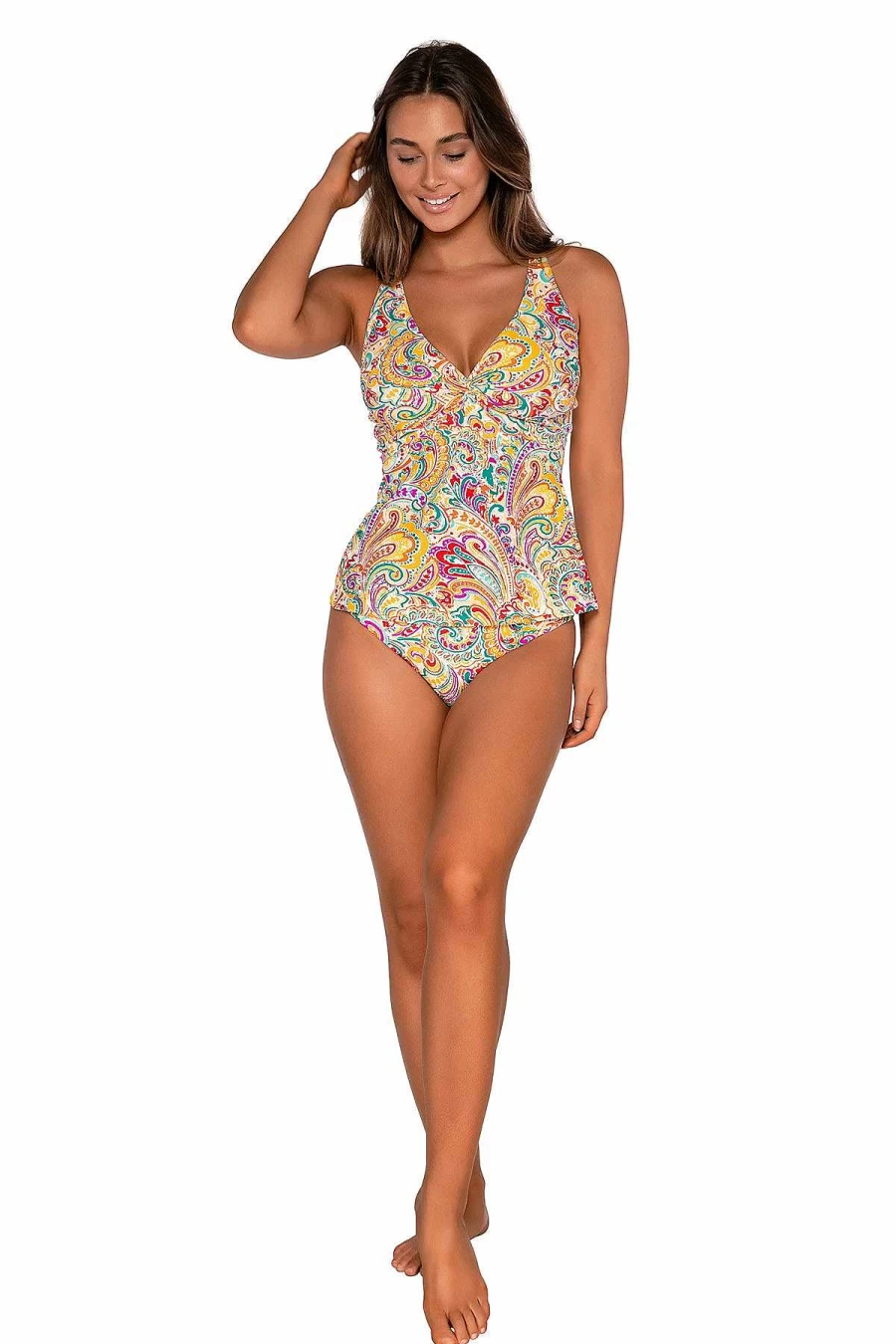 Alpine Butterfly Swim Women's Phoenix Forever Sunset Print Tankini Top