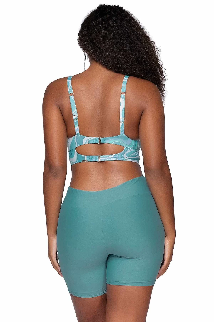Alpine Butterfly Swim Women's Colette Bralette Top - Moon Tide Sunset Design