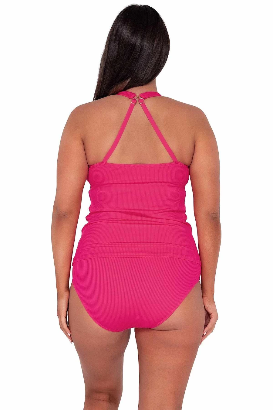 Alpine Butterfly Swim Women's Sunset Escape Begonia Sandbar Rib Emerson Tankini Top Swimwear