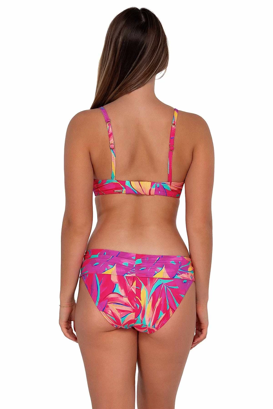 Alpine Butterfly Swim Women's Sunset Oasis Sandbar Rib High-Waisted Bikini Bottoms
