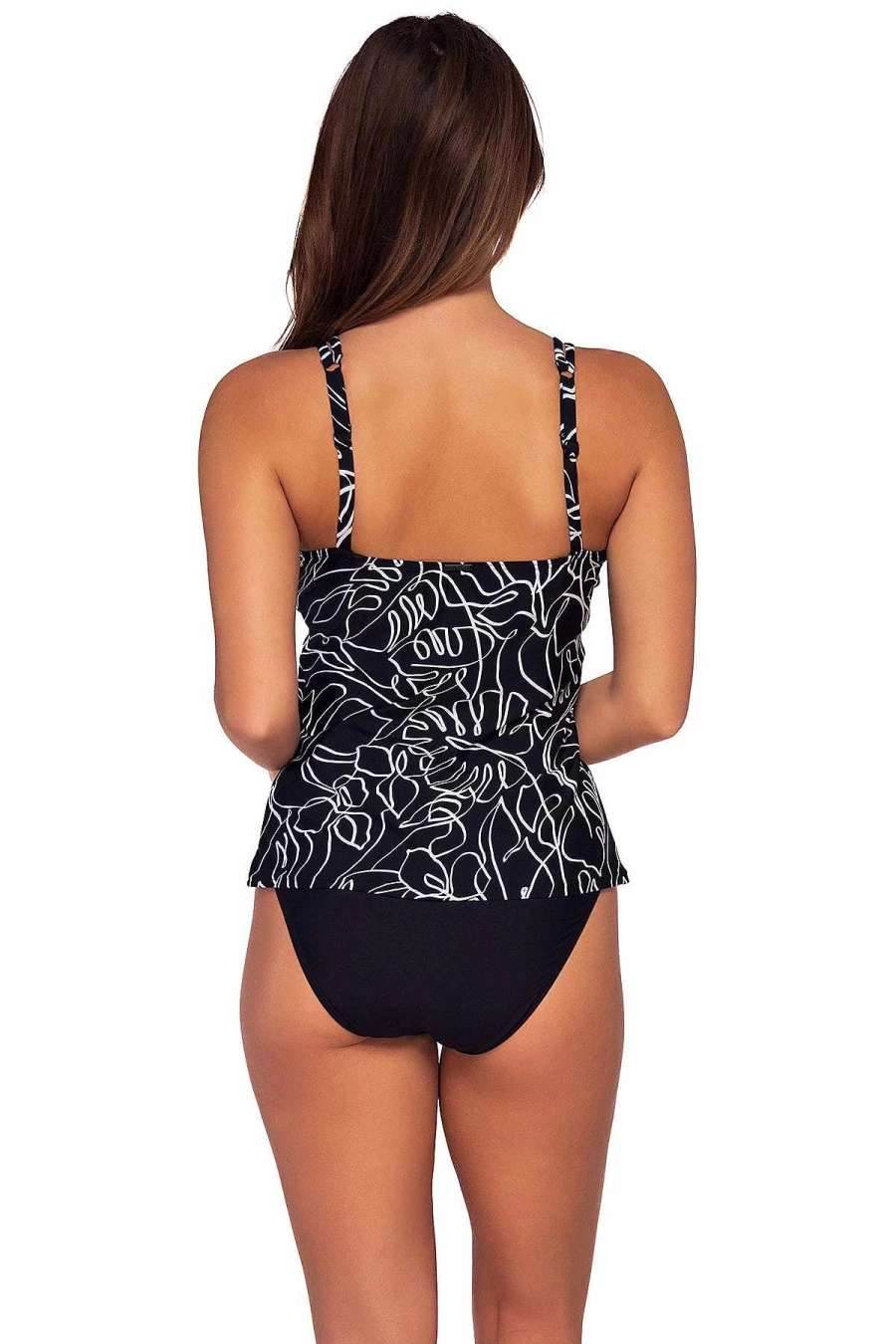 Alpine Butterfly Swim Women's Taylor Tankini Top - Floral Sunset Print Swimwear for Beach & Pool