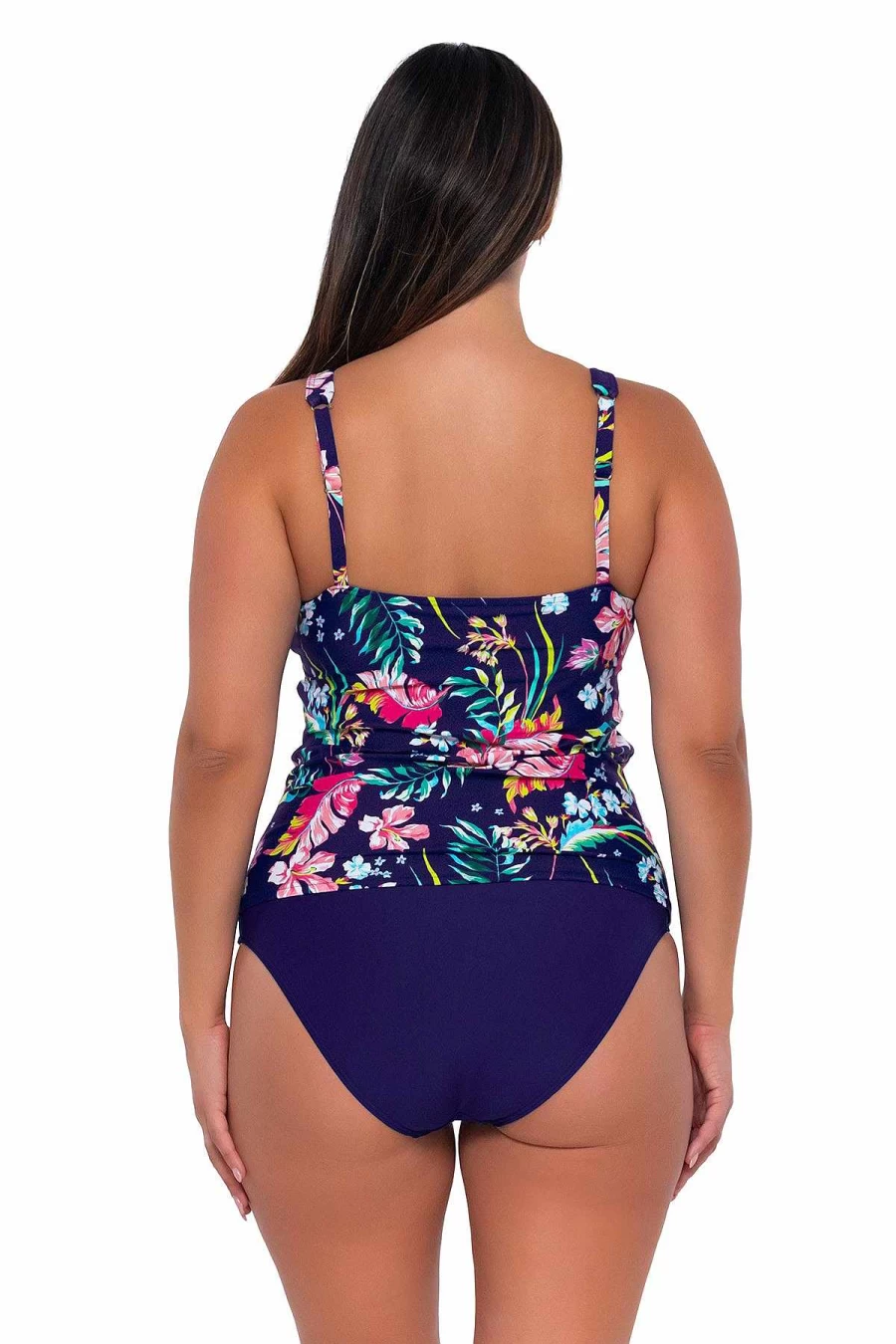 Alpine Butterfly Swim Women's Emerson Tankini Top - Sunset Escape Island Print Beachwear