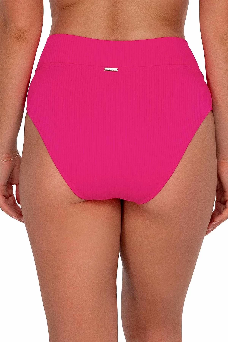 "Alpine Butterfly Swim Women's Summer Lovin' V-Front Bottom - Sunsets Begonia Sandbar Rib Design"