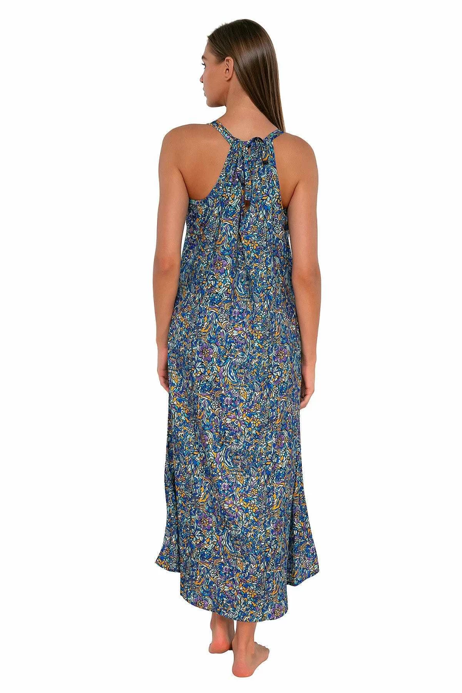 Alpine Butterfly Swim Women's Sunsets Pansy Fields Floral Summer Destination Dress