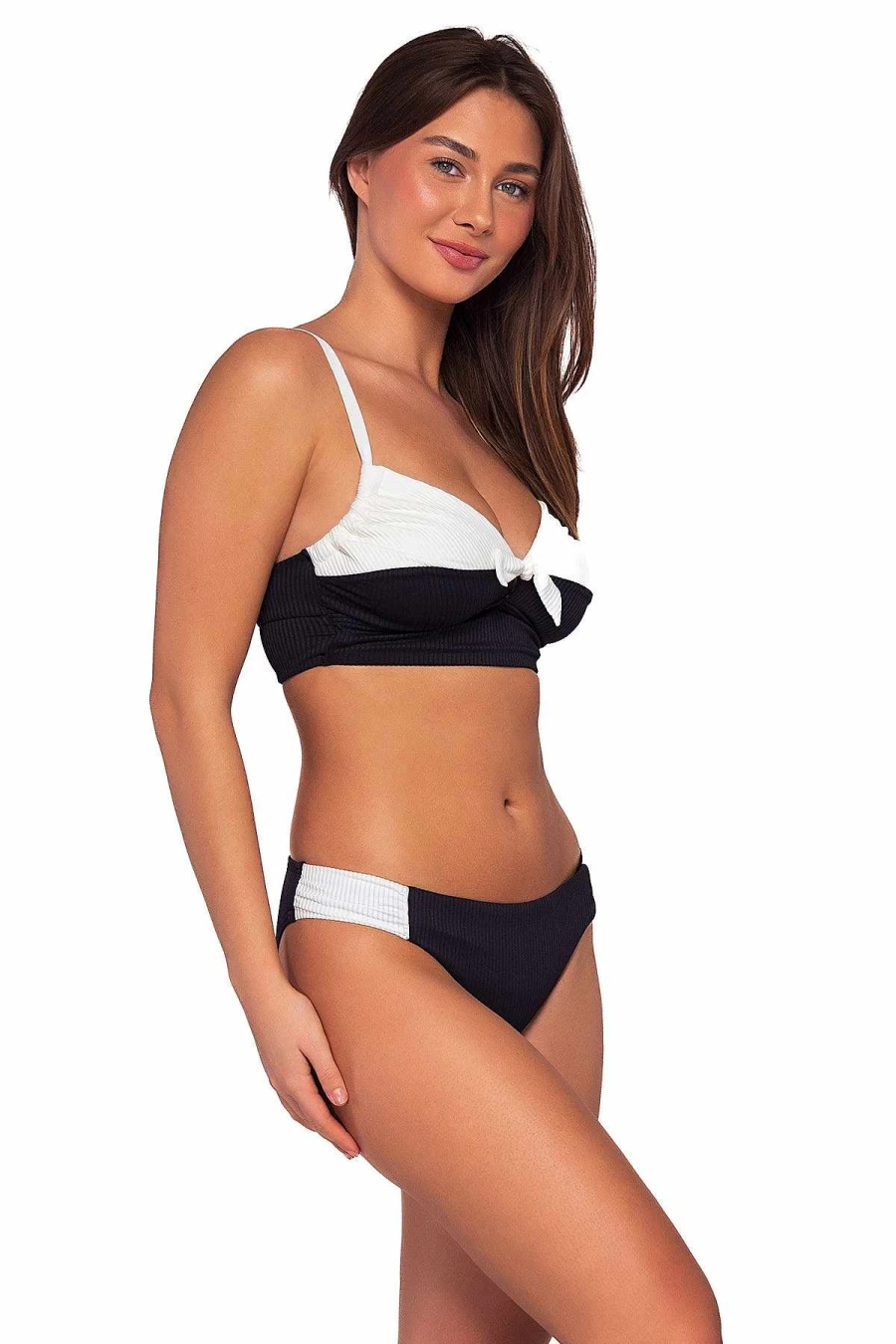 Alpine Butterfly Swim Women's Colette Bralette Top - Stylish Sunset Print Roll The Dice Design