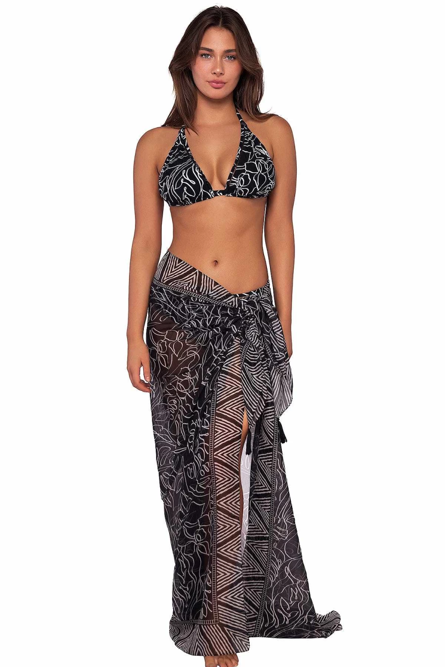 "Alpine Butterfly Swim Women's Sunset Lost Palms Paradise Beach Pareo Wrap"