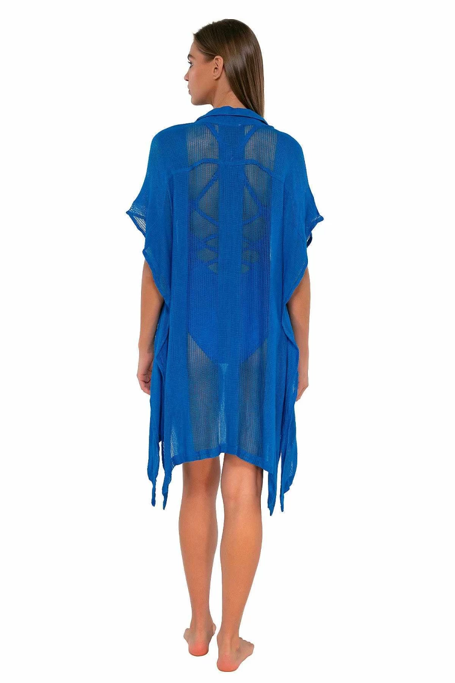 Alpine Butterfly Swim Women's Electric Blue Sunset Shore Tunic Top