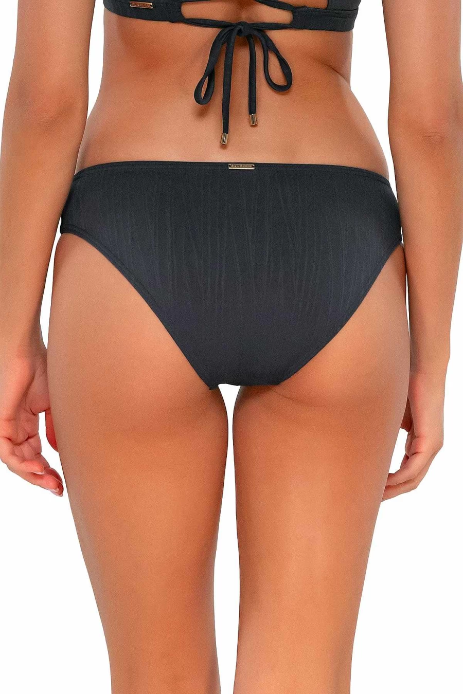 "Alpine Butterfly Swim Women's Seagrass Texture Collins Hipster Bottom - Stylish Sunset Slate Design"