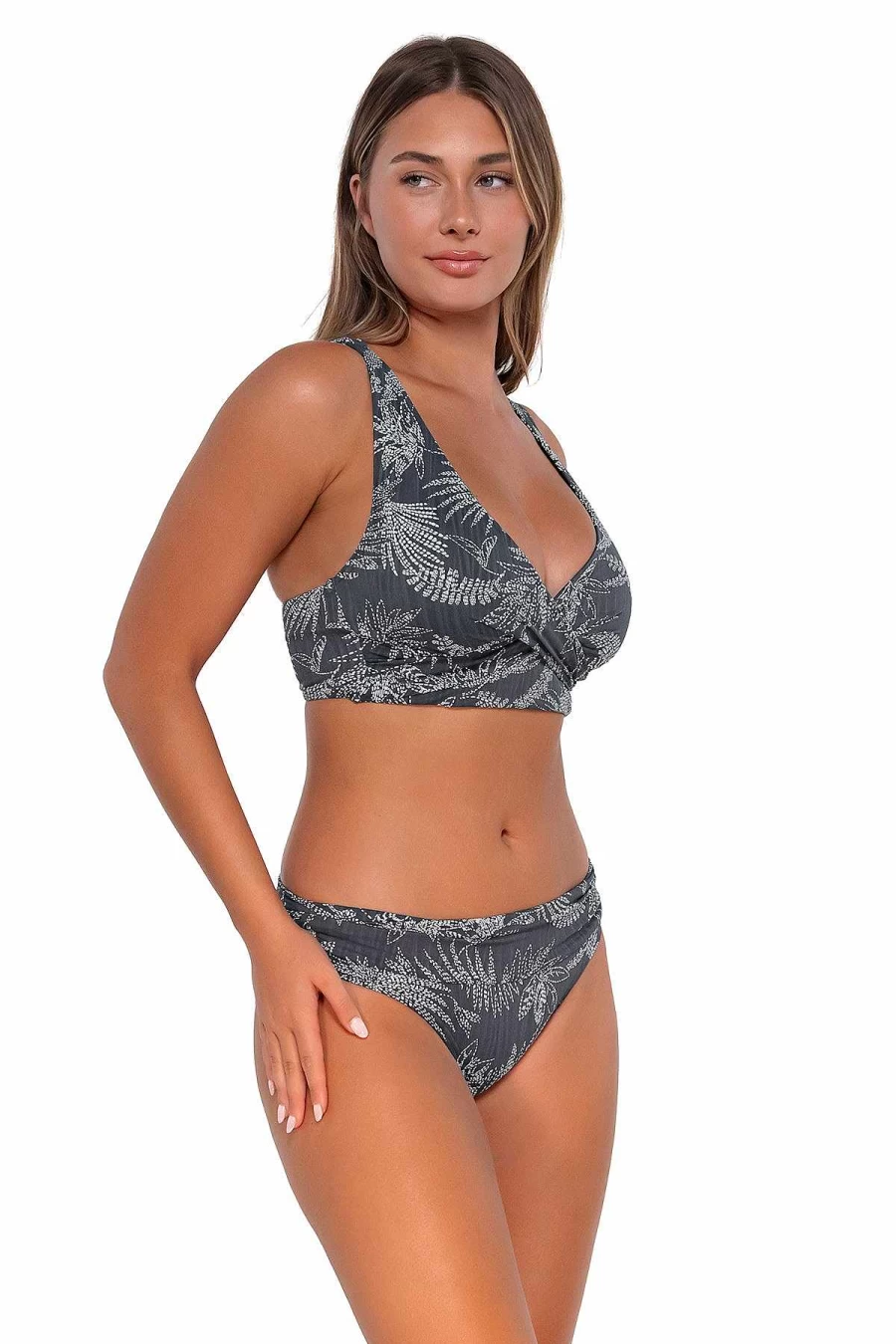 Alpine Butterfly Swim Women's Seagrass Texture Elsie Top - Boho Sunset Fanfare Beachwear