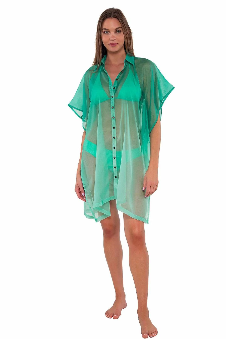 Alpine Butterfly Swim Women's Sunsets Mint Shore Thing Tunic Top
