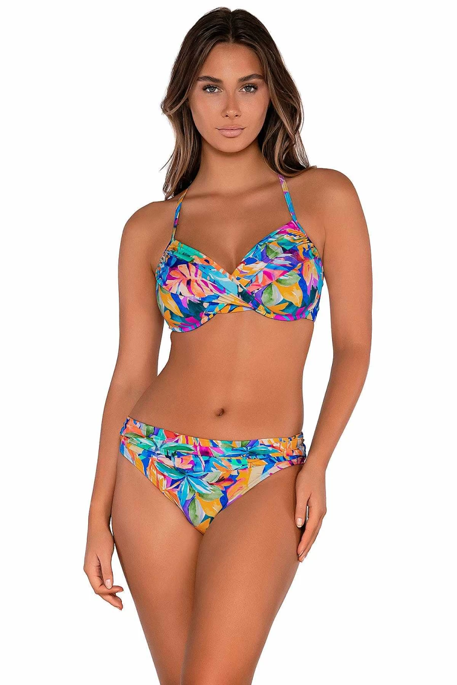 Alpine Butterfly Swim Women's Alegria Crossroads Underwire Bikini Top - Sunset Print